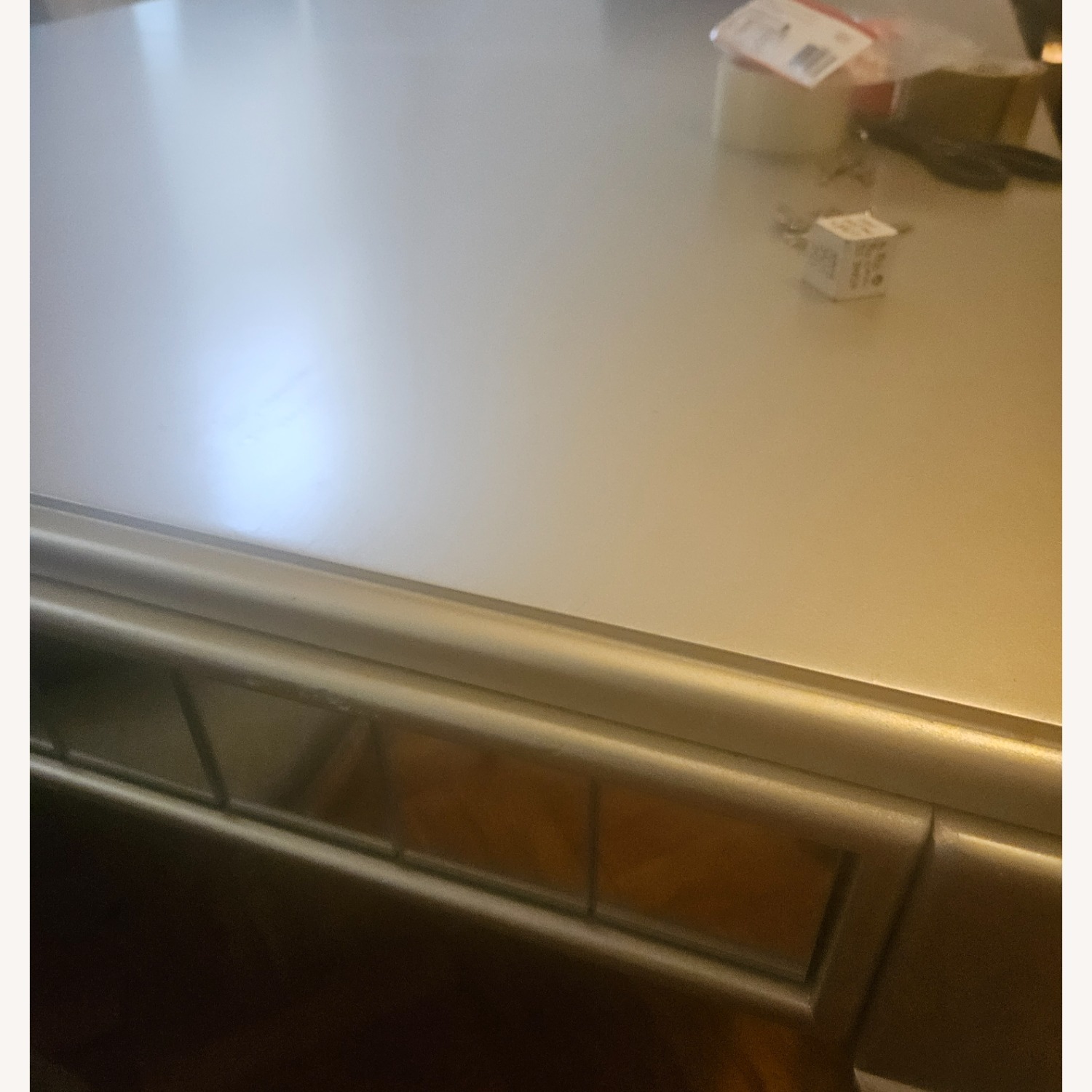 Light Gray Leather Dining Sets - image-1