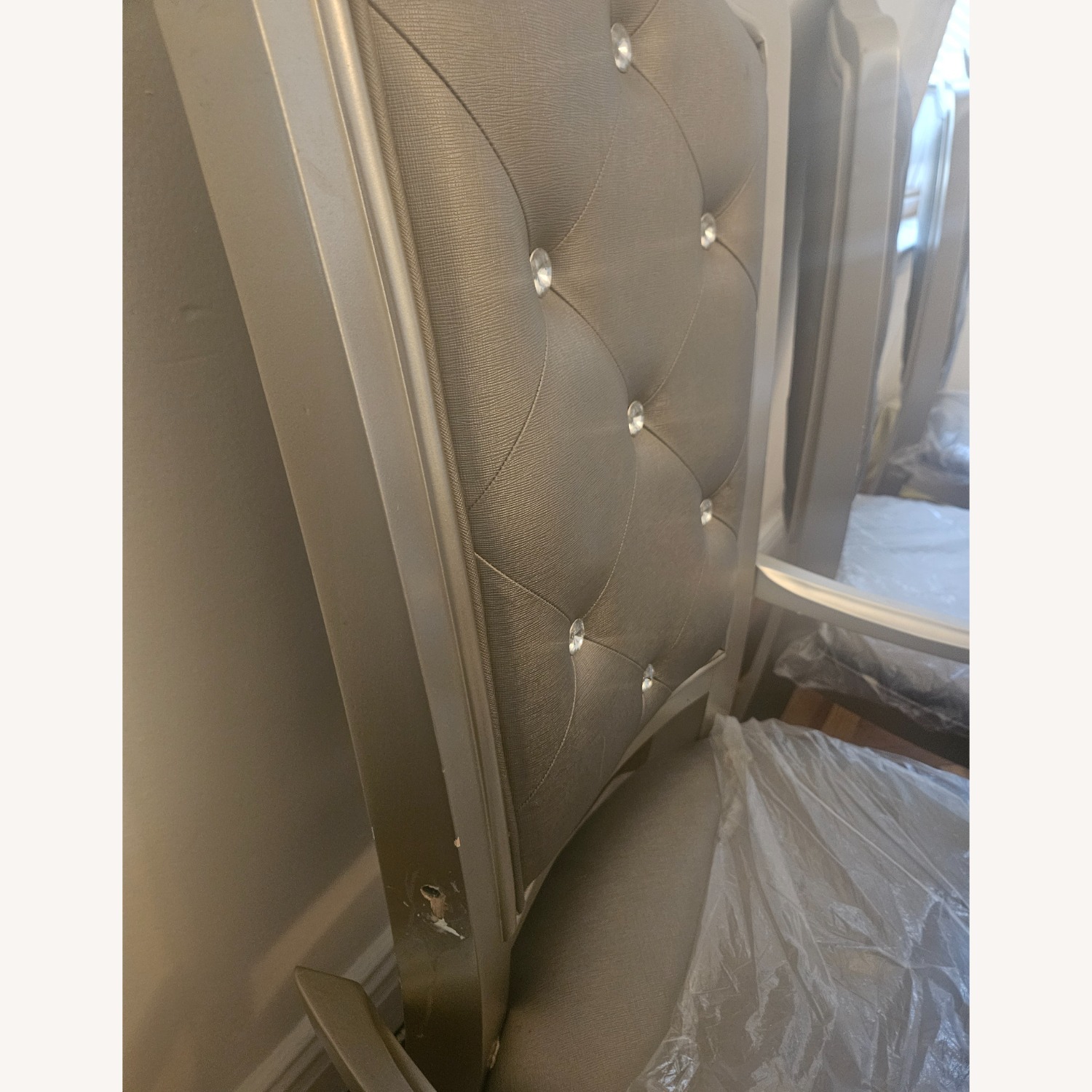 Light Gray Leather Dining Sets - image-5