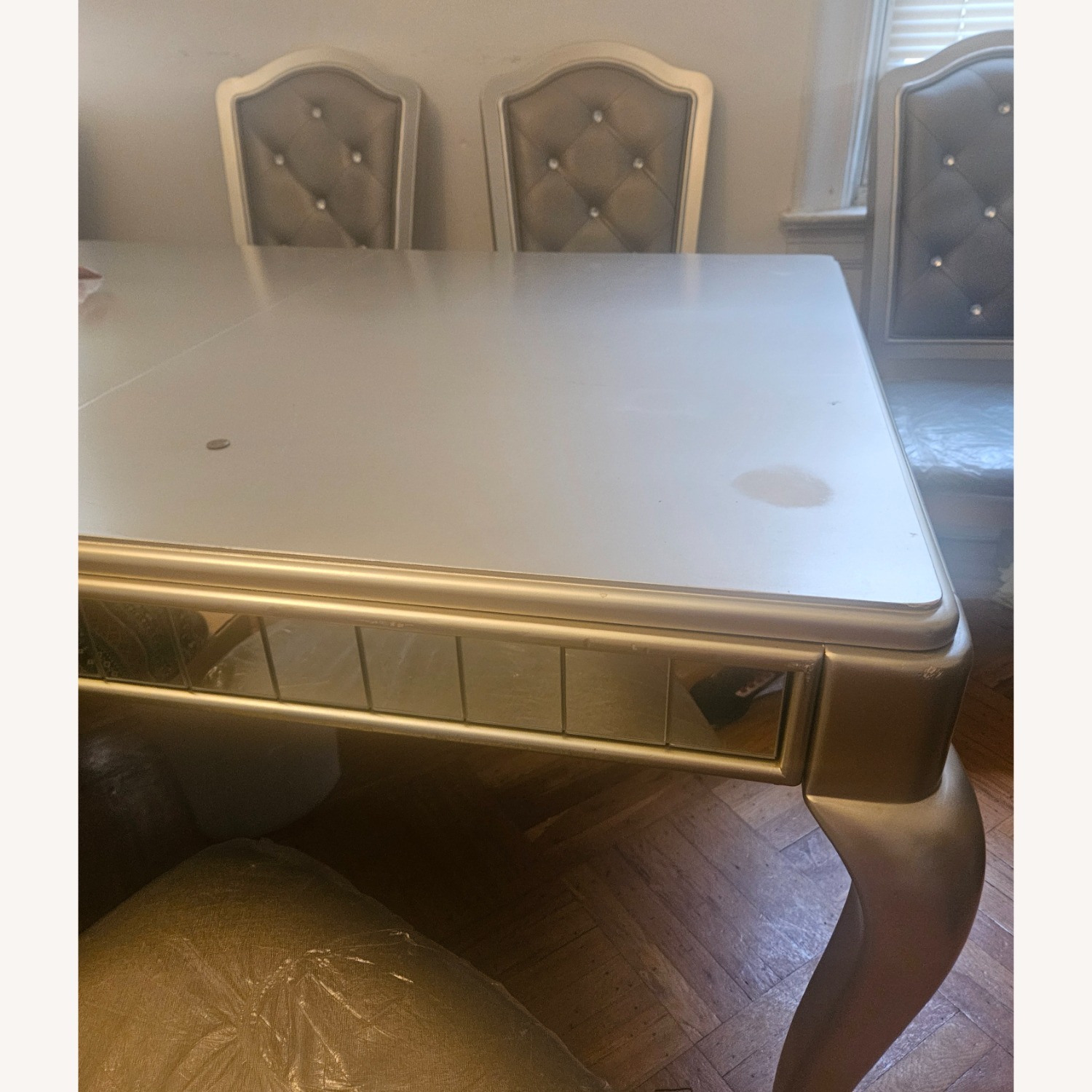 Light Gray Leather Dining Sets - image-6