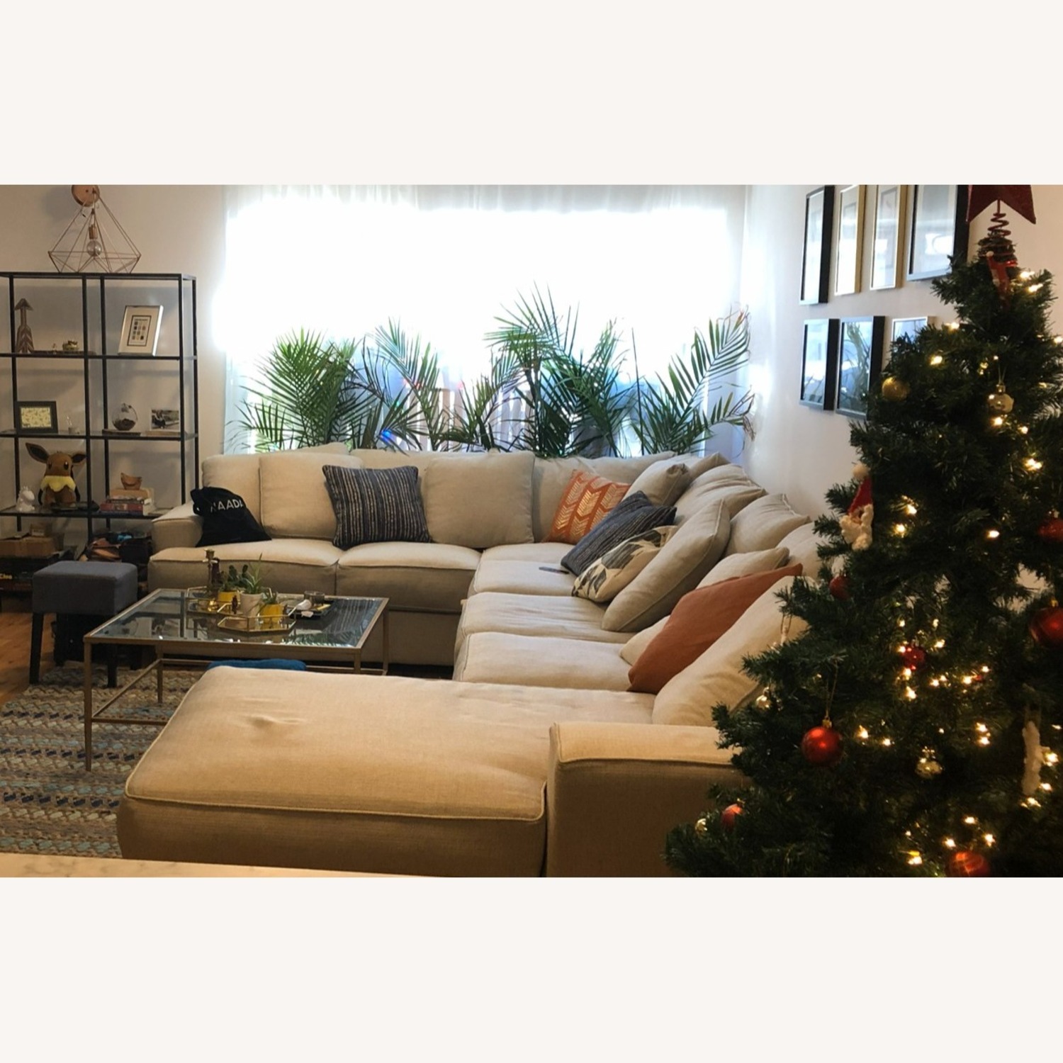 Macy's Light Gray 2 Piece L-Shaped Sectional - image-4