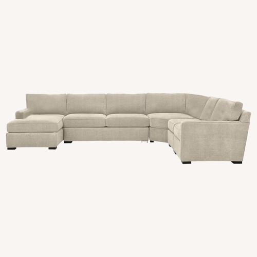 Used Macy's Light Gray 2 Piece L-Shaped Sectional for sale on AptDeco