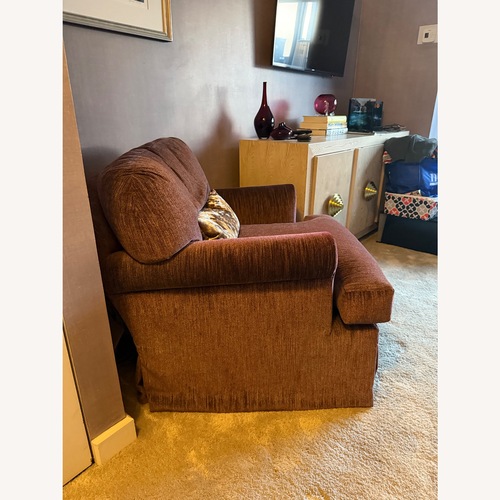 Used Vintage/Antique Purple Suede Accent Chairs for sale on AptDeco