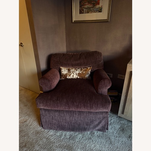 Used Vintage/Antique Purple Suede Accent Chairs for sale on AptDeco