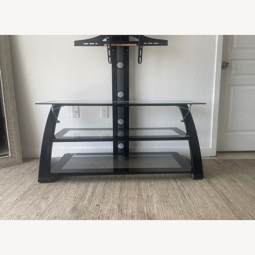 Used Black Glass Wall Unit for sale on AptDeco