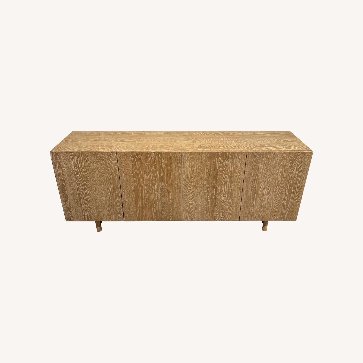 Washed White Oak Sideboard Storage Cabinet - image-0