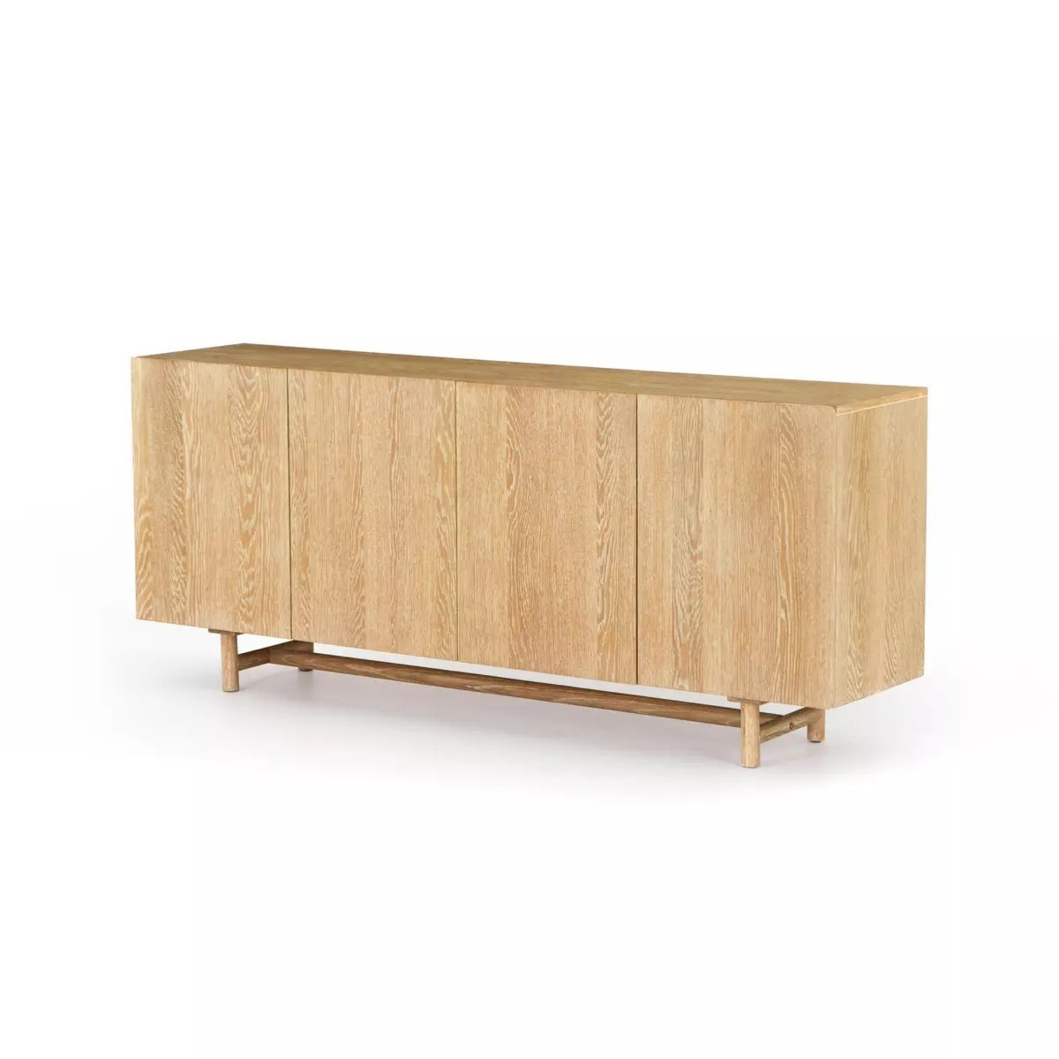 Washed White Oak Sideboard Storage Cabinet - image-7