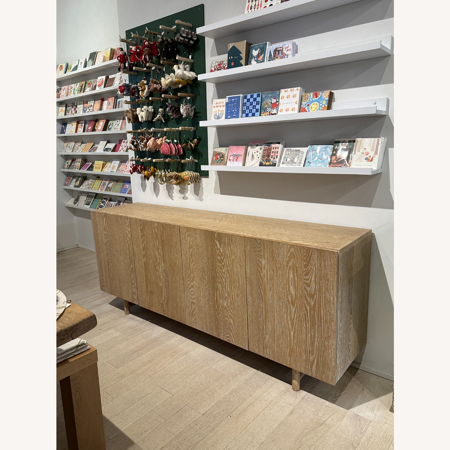 Washed White Oak Sideboard Storage Cabinet - image-3