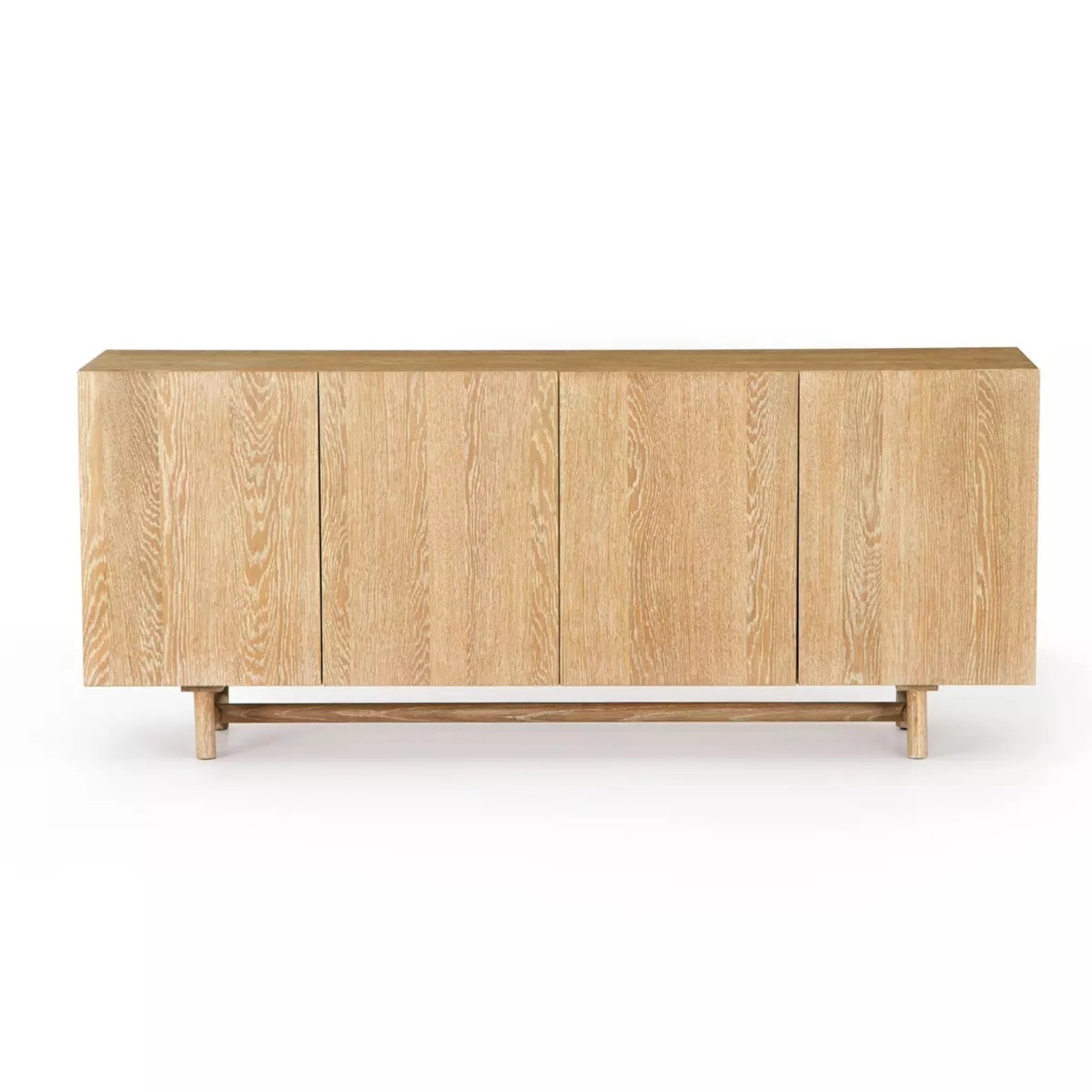 Washed White Oak Sideboard Storage Cabinet - image-7