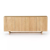 Washed White Oak Sideboard Storage Cabinet