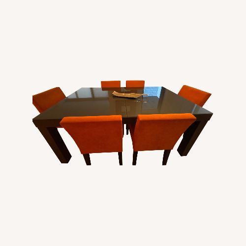 Used Ligne Roset Eureka Dining Table Set with Deco Items for sale on AptDeco