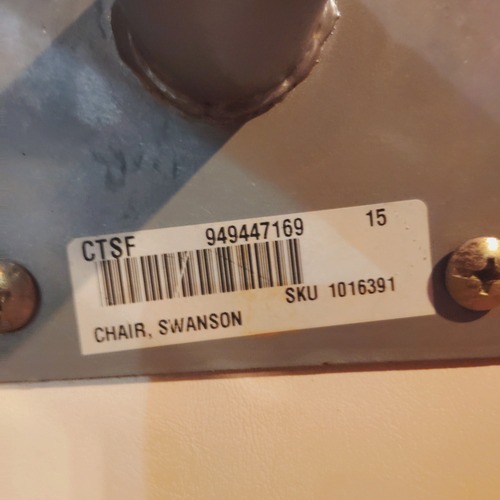 Used Vintage/Antique White Leather Office Chair for sale on AptDeco