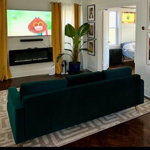 Used Albany Park Lido Green Sofa for sale on AptDeco