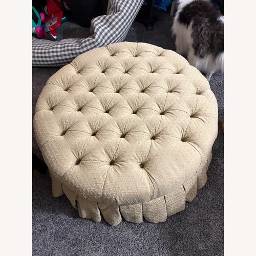 Used Ethan Allen Beige Ottoman for sale on AptDeco