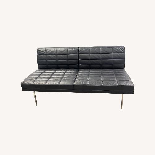 Used Herman Miller Geiger Tuxedo Leather Sofa  for sale on AptDeco