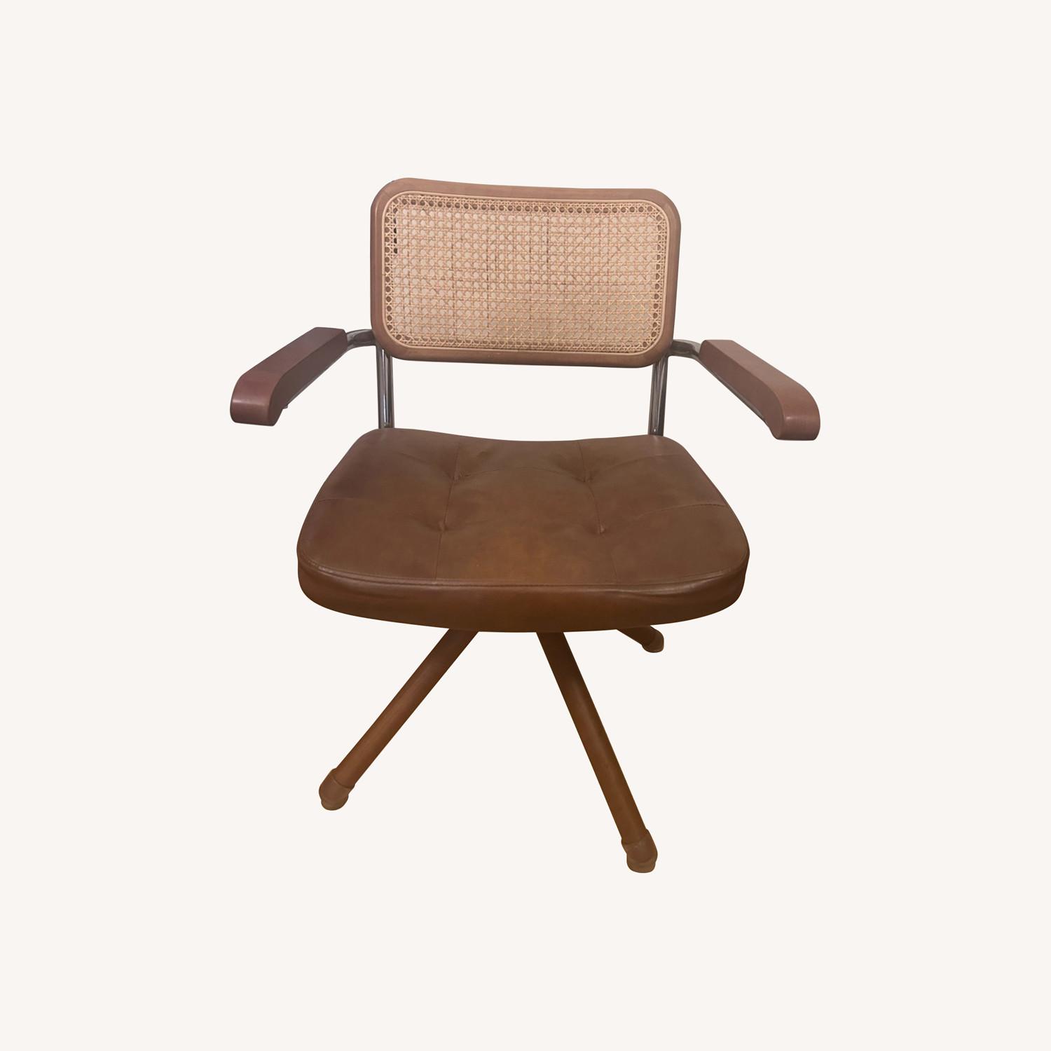 Wayfair Dark Brown Faux Leather Office Chair - image-0