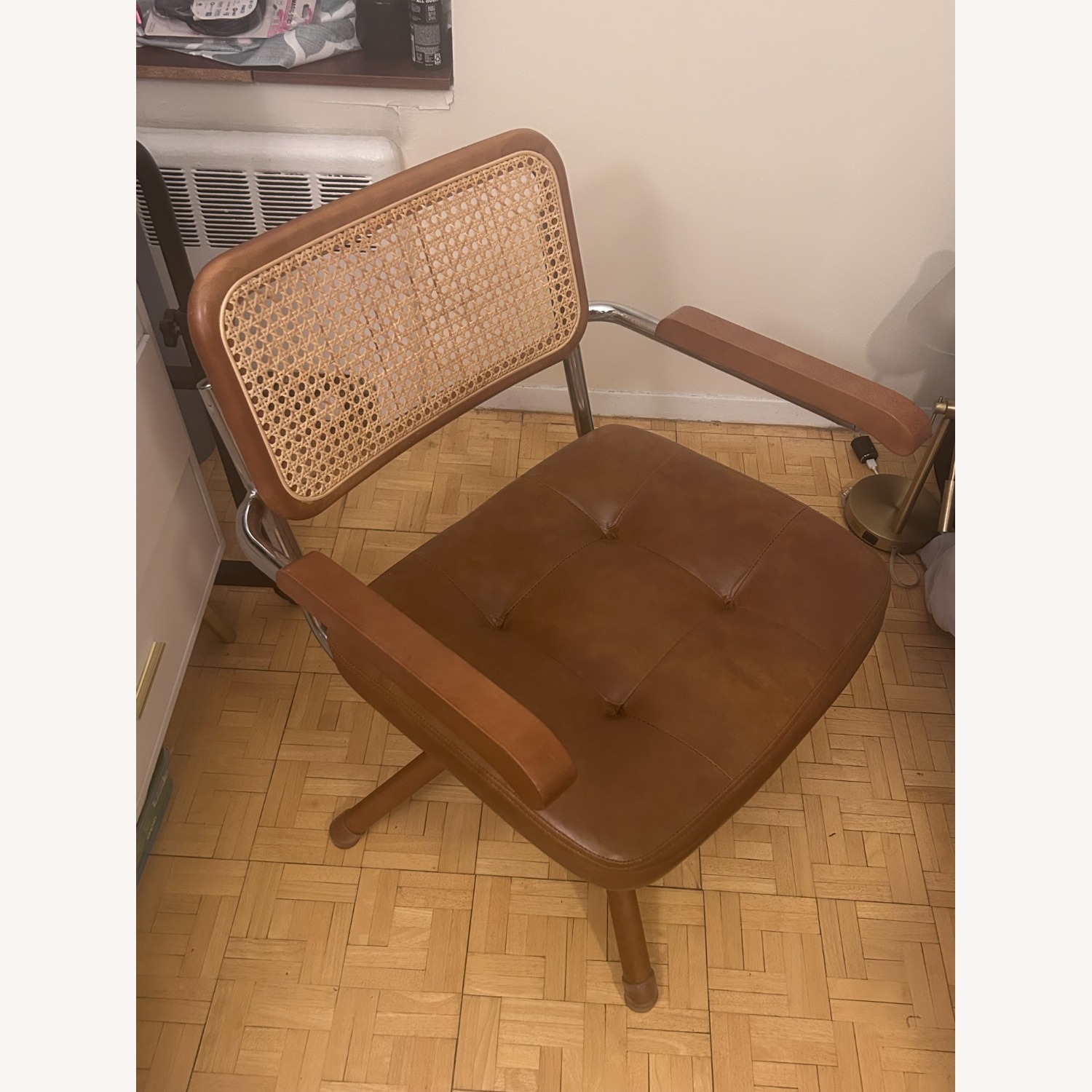 Wayfair Dark Brown Faux Leather Office Chair - image-2