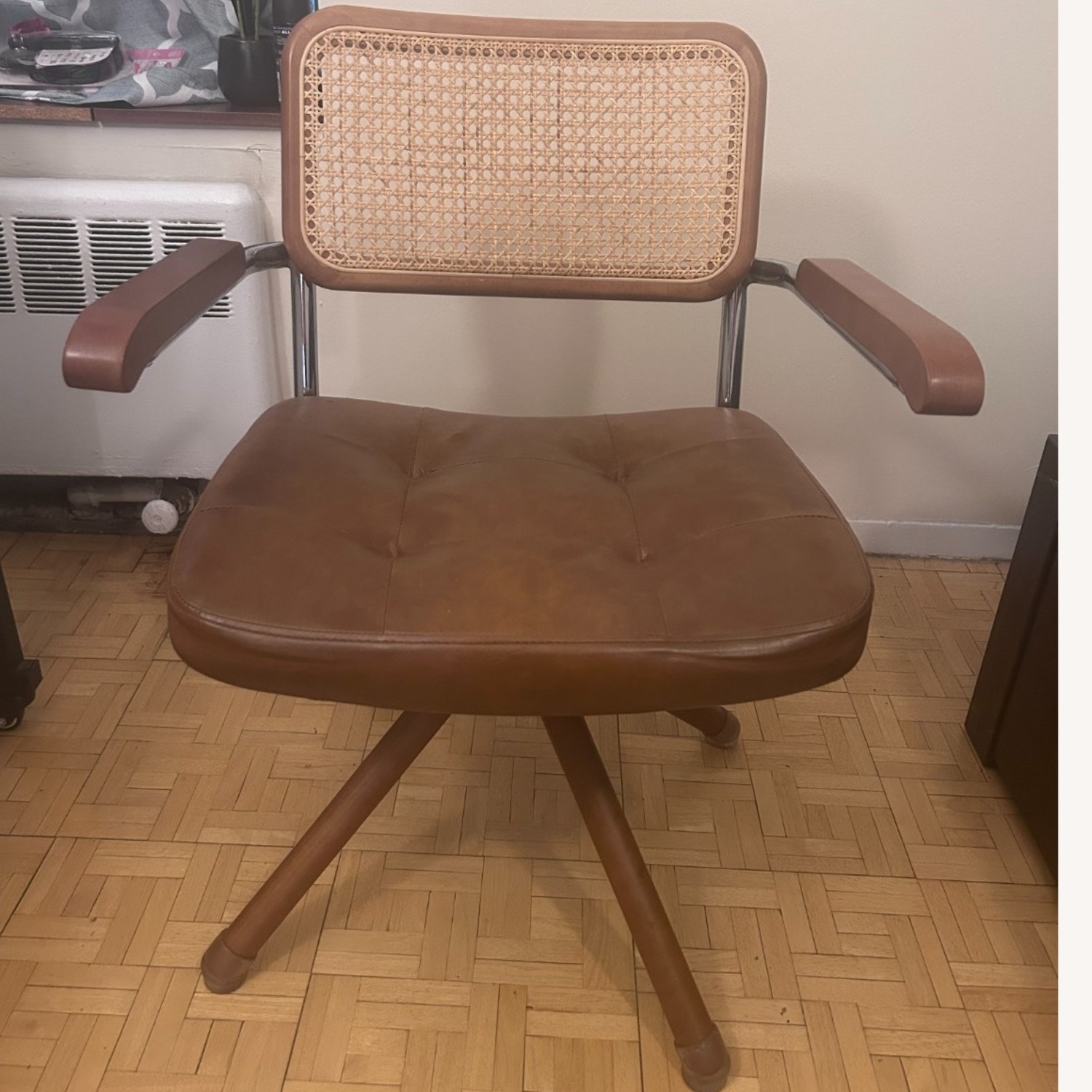 Wayfair Dark Brown Faux Leather Office Chair - image-1