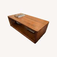 Light Brown Wood Coffee Table