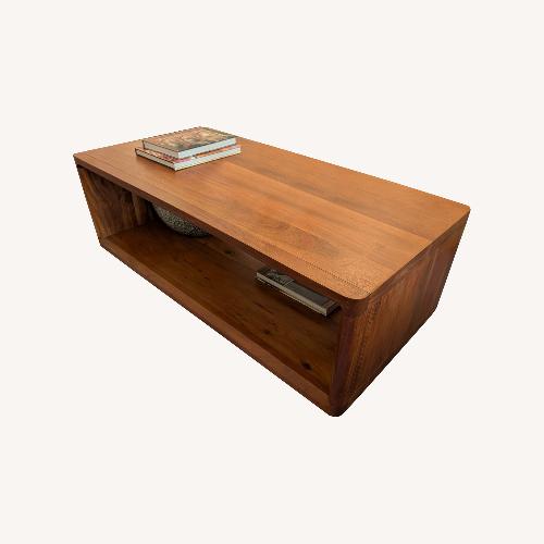 Used Light Brown Wood Coffee Table for sale on AptDeco