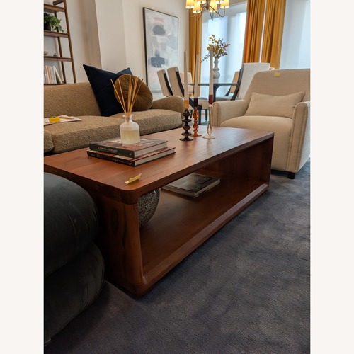 Used Light Brown Wood Coffee Table for sale on AptDeco