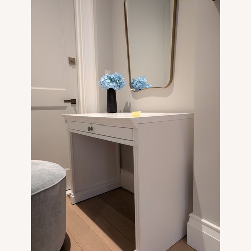 Used White Wood Vanity Desk for sale on AptDeco