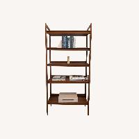 Dark Brown Wood Bookcase Set of 3