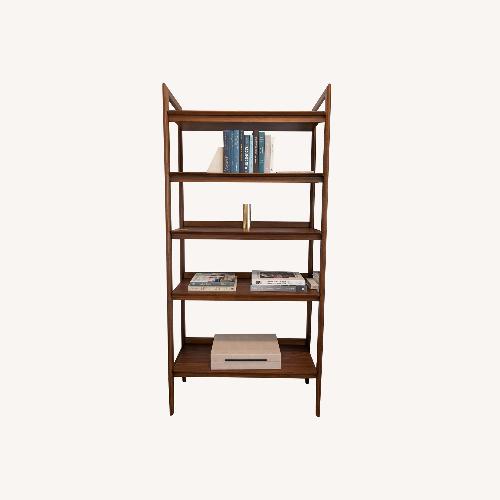 Used Dark Brown Wood Bookcase Set of 3 for sale on AptDeco