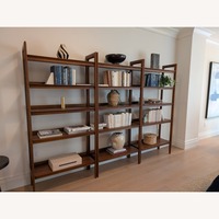 Dark Brown Wood Bookcase Set of 3