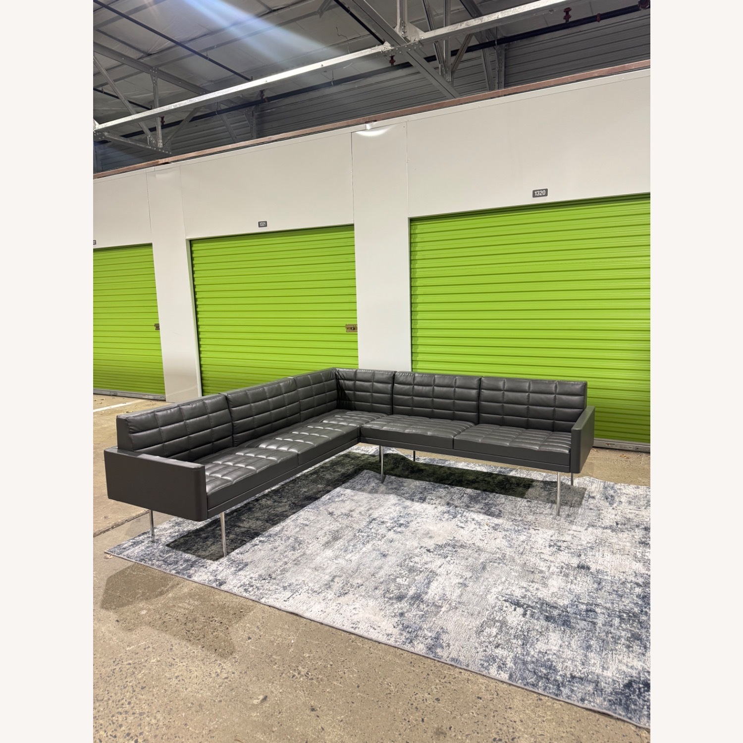 Herman Miller Geiger Tuxedo Light Gray 2 Piece Sectional - image-9