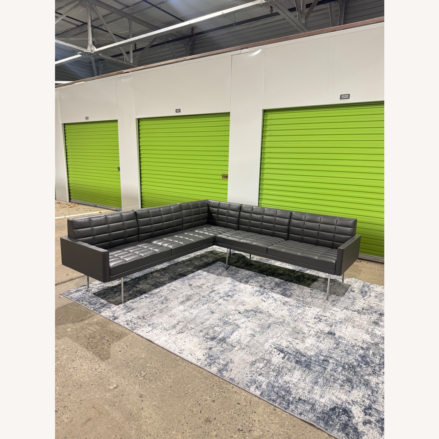 Herman Miller Geiger Tuxedo Light Gray 2 Piece Sectional - image-3
