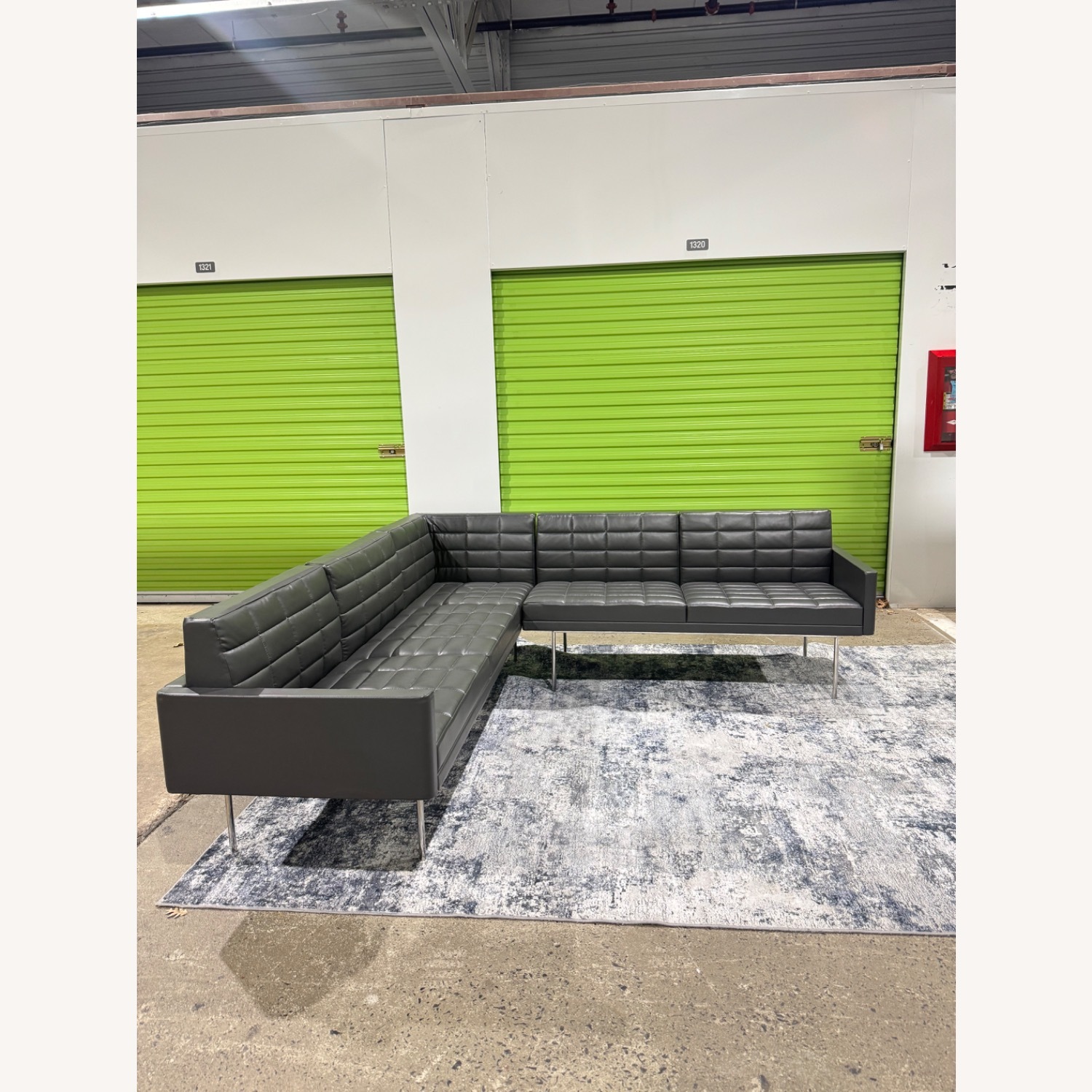 Herman Miller Geiger Tuxedo Light Gray 2 Piece Sectional - image-2