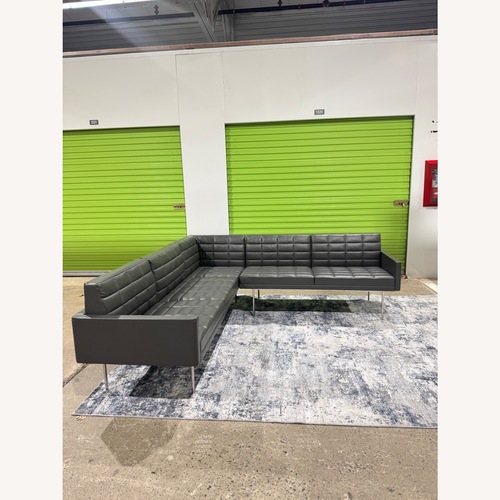 Used Herman Miller Geiger Tuxedo Light Gray 2 Piece Sectional for sale on AptDeco