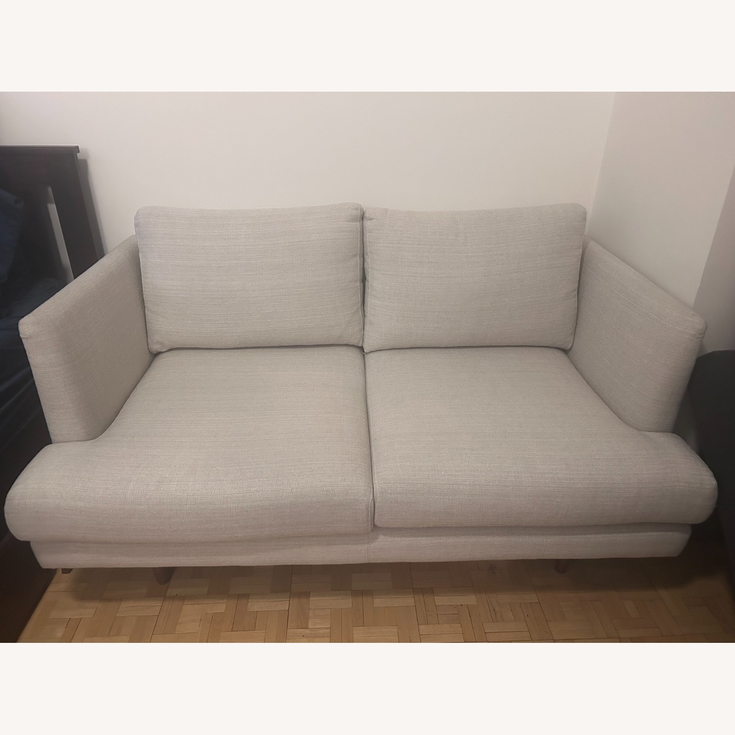 Wayfair White Fabric Loveseat - image-1