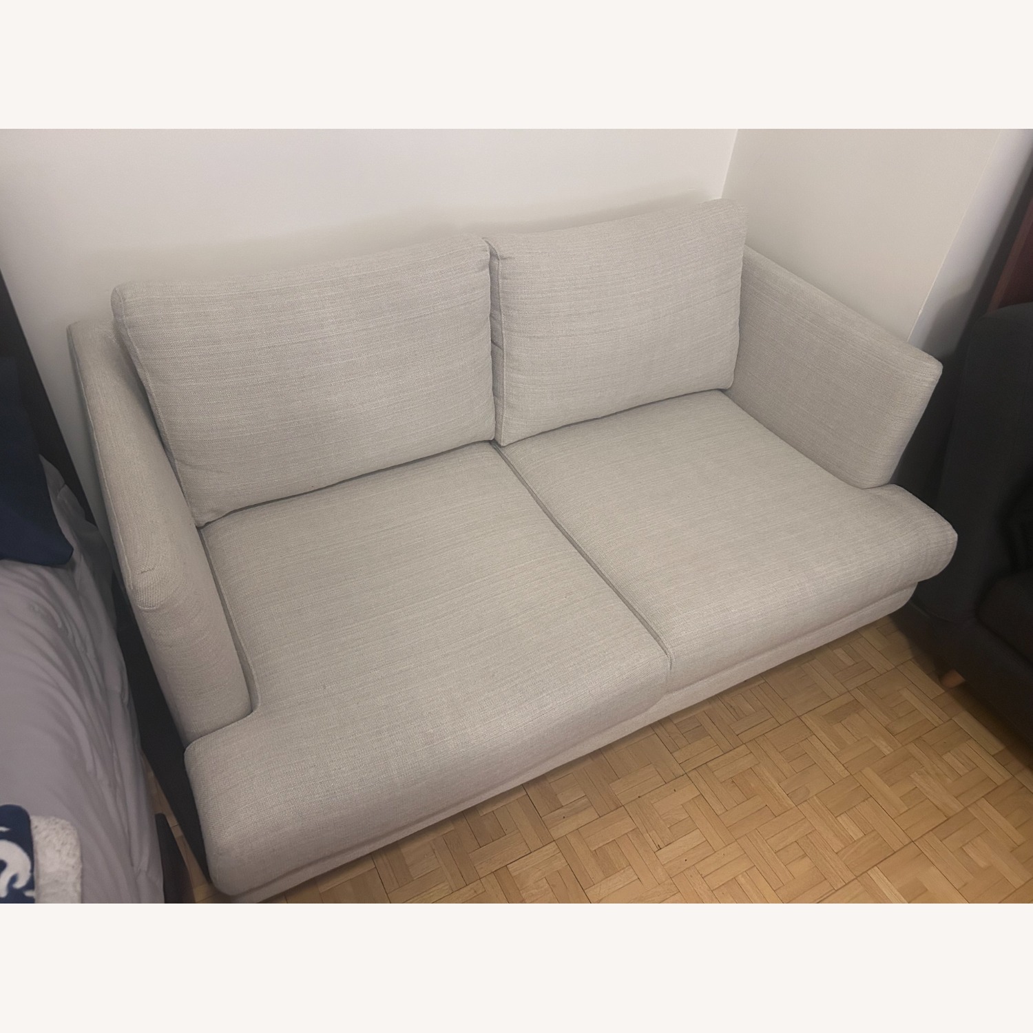 Wayfair White Fabric Loveseat - image-2
