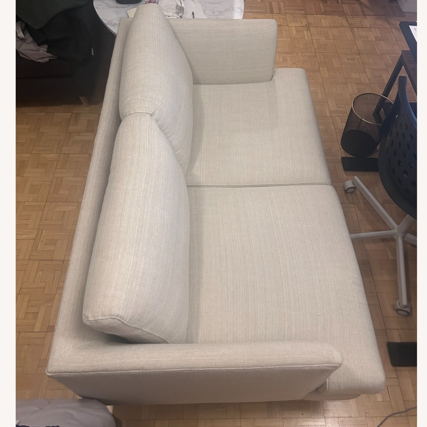 Wayfair White Fabric Loveseat - image-4