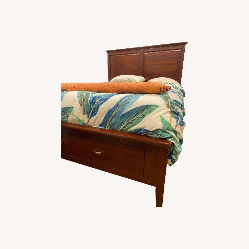 Used Kincaid Furniture Dark Brown Wood Queen Bed for sale on AptDeco