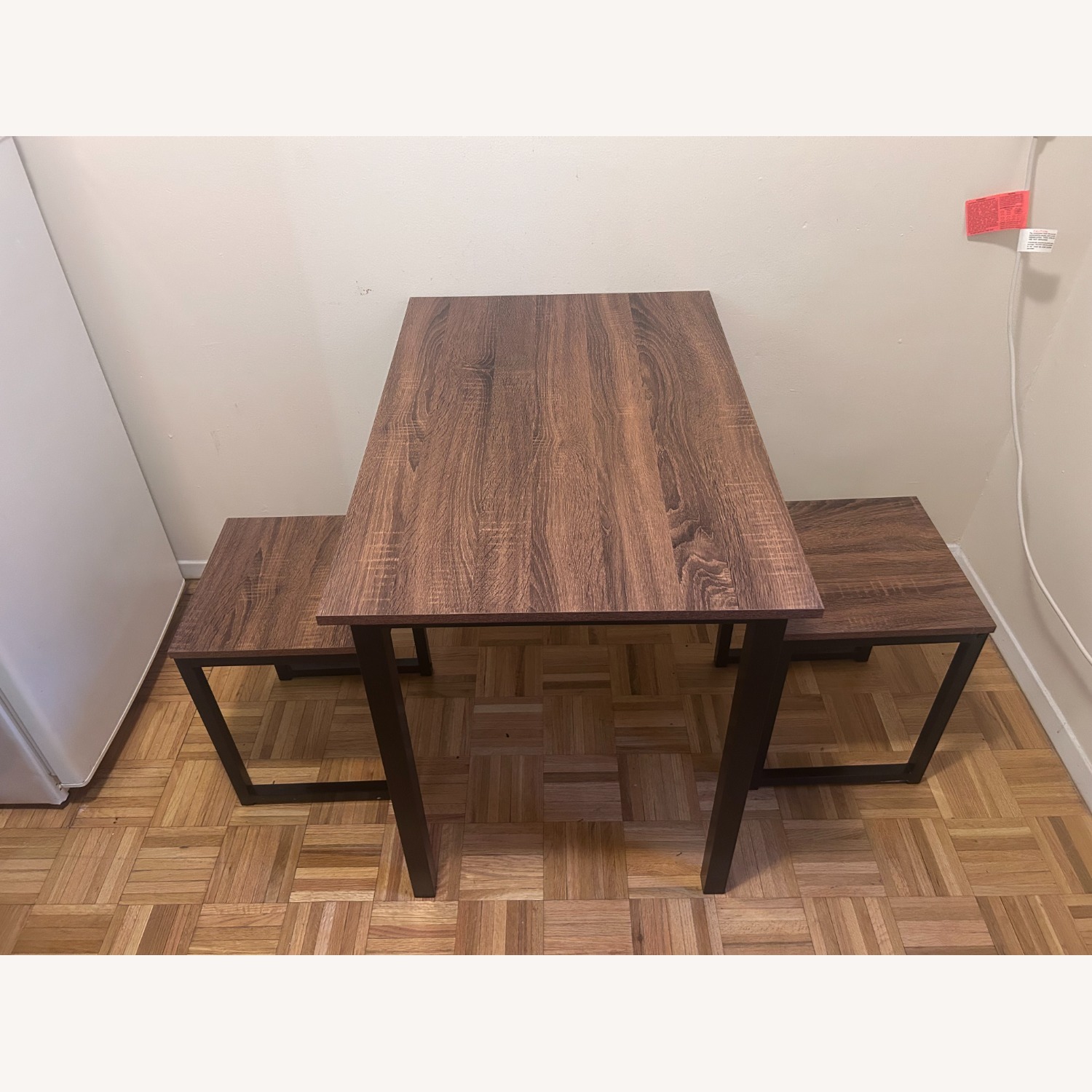 Dark Brown Wood Dining Set - image-2