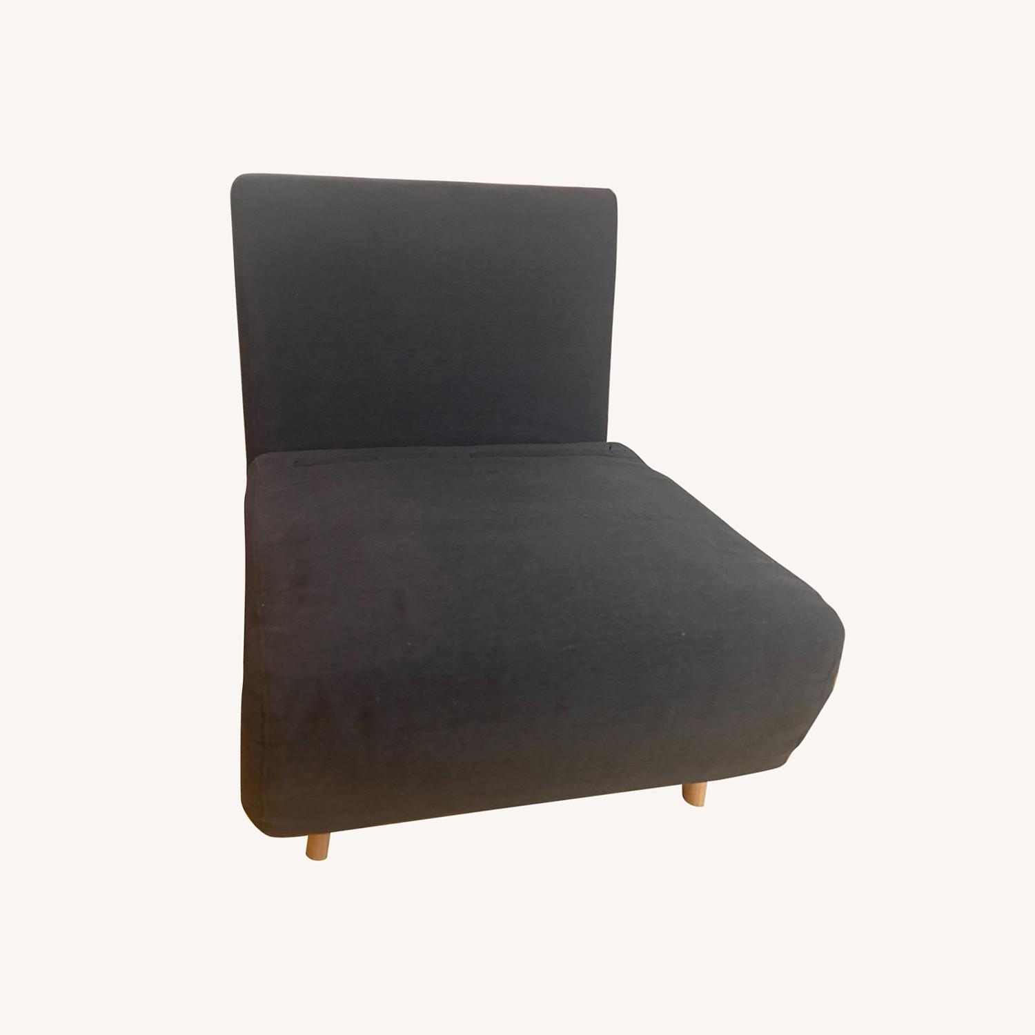 Dark Gray Fabric Armchair - image-0