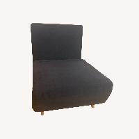 Dark Gray Fabric Armchair