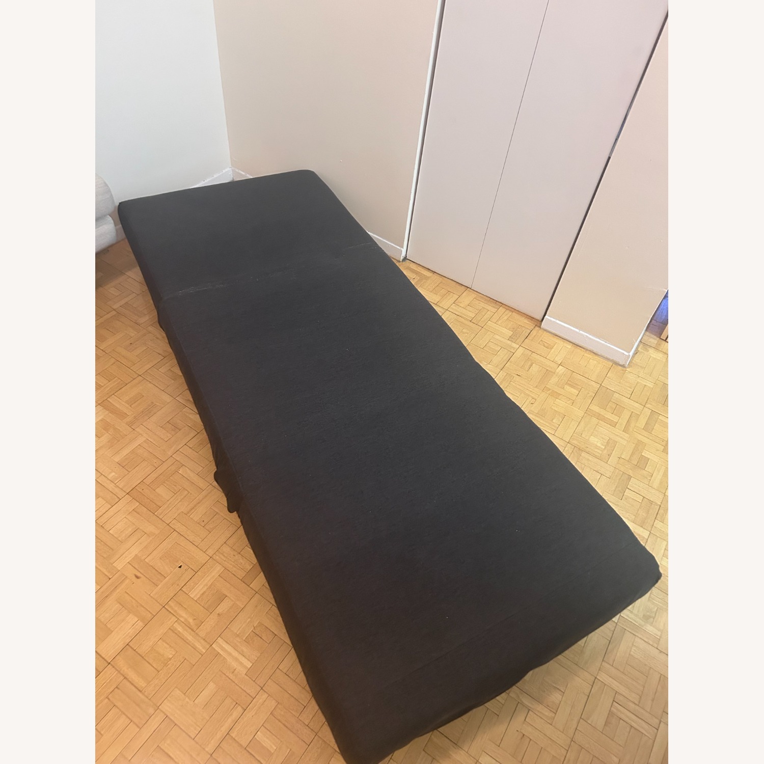 Dark Gray Fabric Armchair - image-4