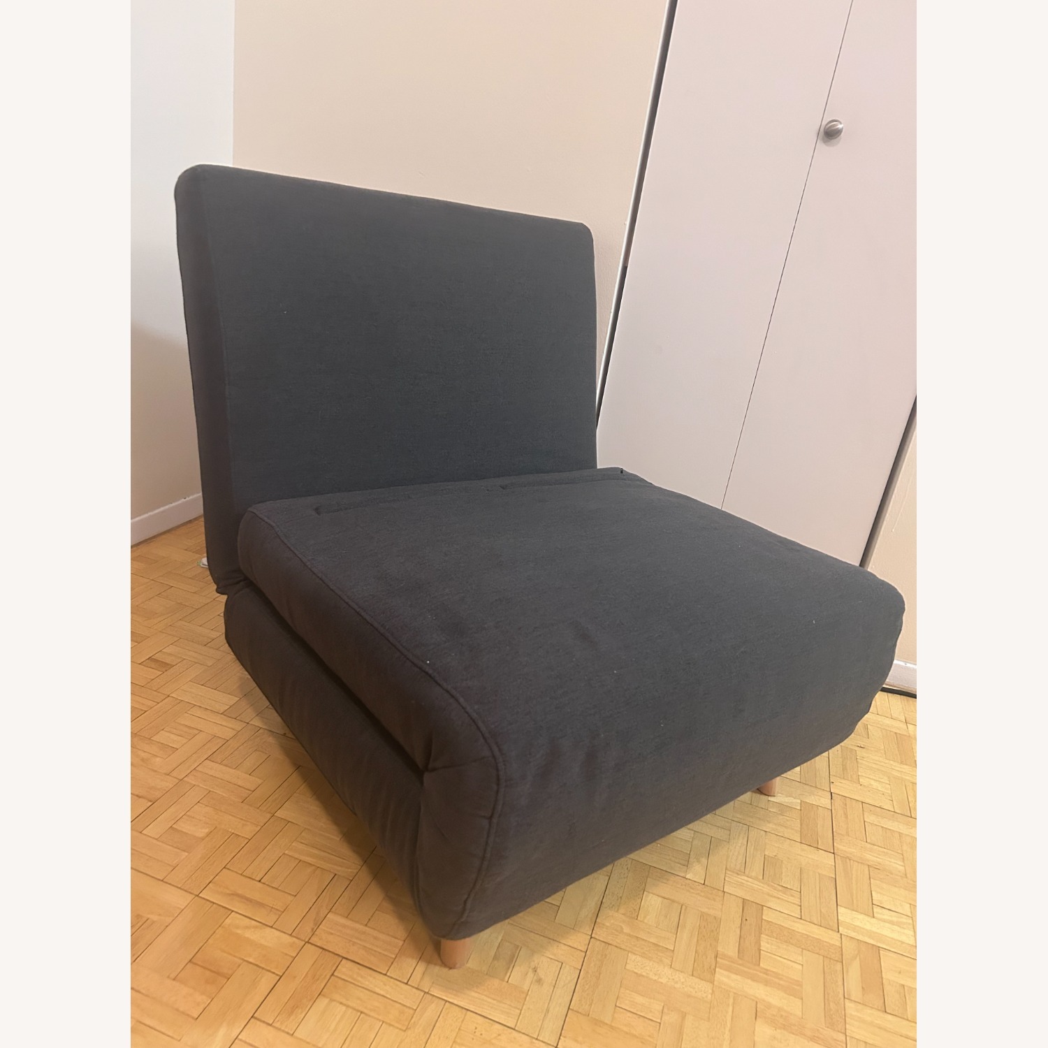 Dark Gray Fabric Armchair - image-3