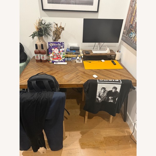 Used Wayfair Swanscombe Metal Base Dining Table for sale on AptDeco