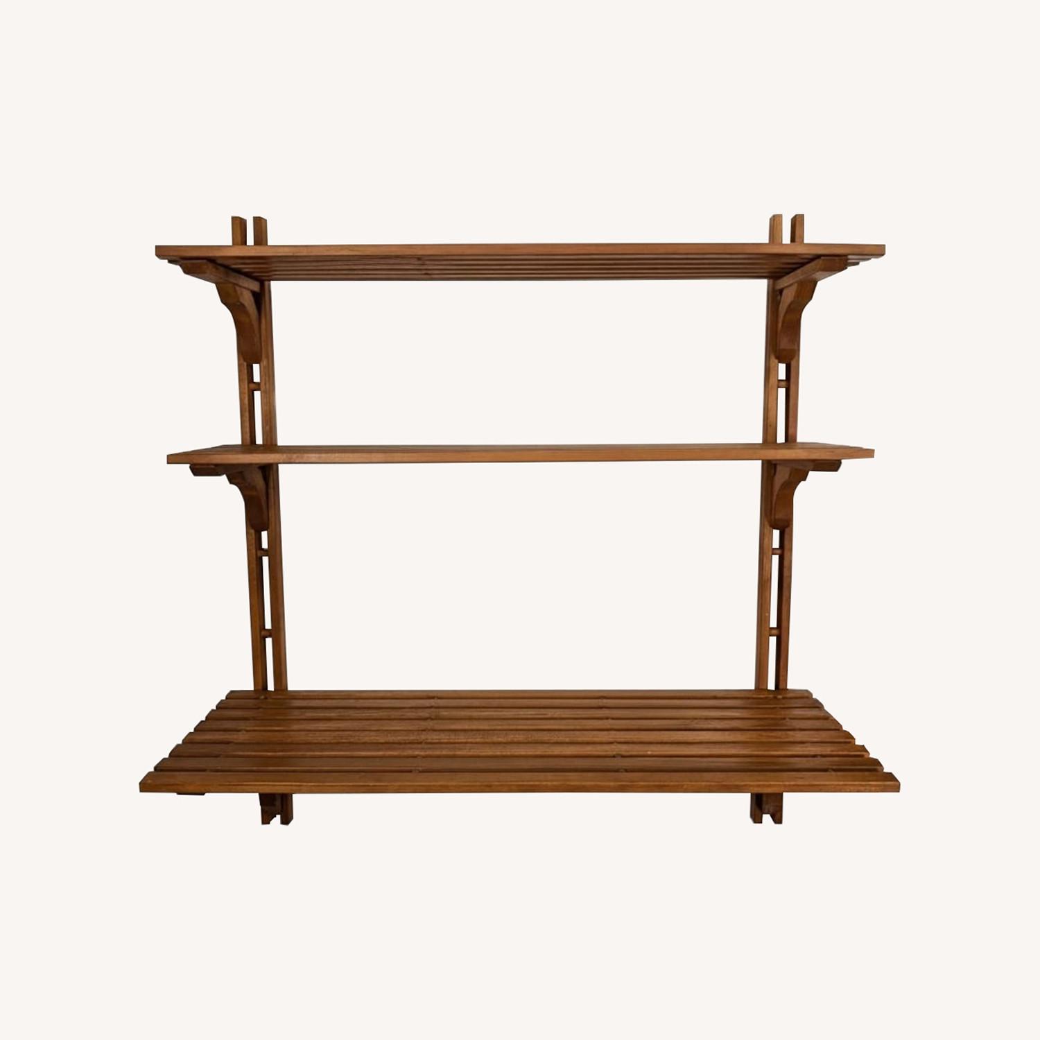 Danish Modern MCM Modular Teak Wall Shelf Unit - image-0