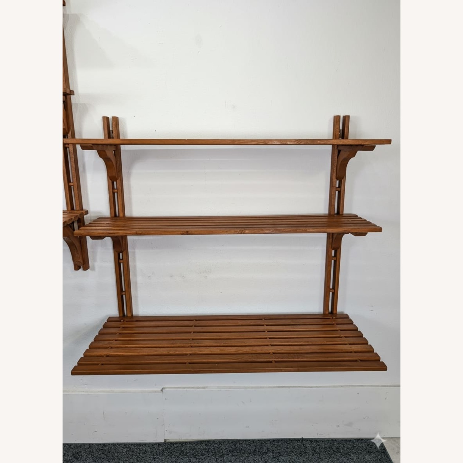 Danish Modern MCM Modular Teak Wall Shelf Unit - image-10