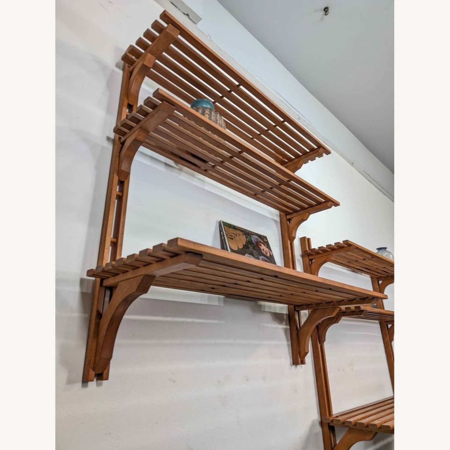 Danish Modern MCM Modular Teak Wall Shelf Unit - image-4