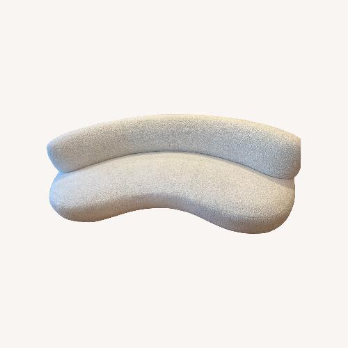 Used White Boucle Curved Sofa for sale on AptDeco