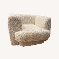 White Boucle Armchairs 2