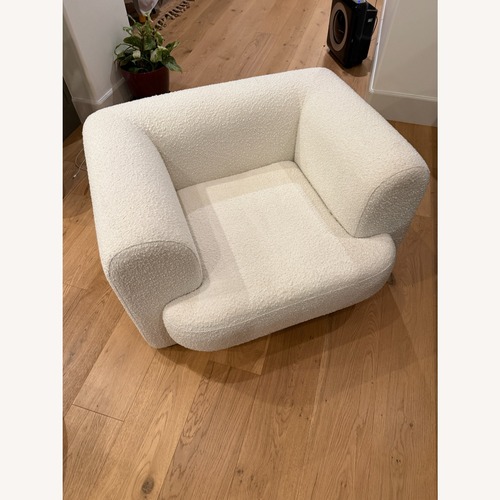 Used White Boucle Armchairs 2 for sale on AptDeco