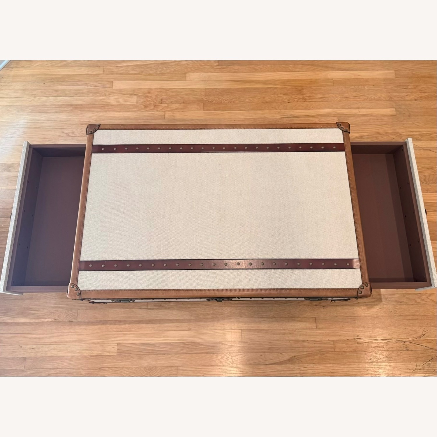 Lazzaro Natural Linen Coffee Table - image-2