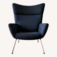 Hans Wegner Carl Hansen Style Lounge Chair Ottoman